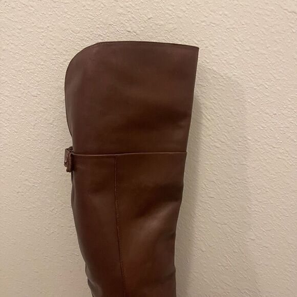 BCBG MaxAzria brown leather over the boots - Picture 6 of 16